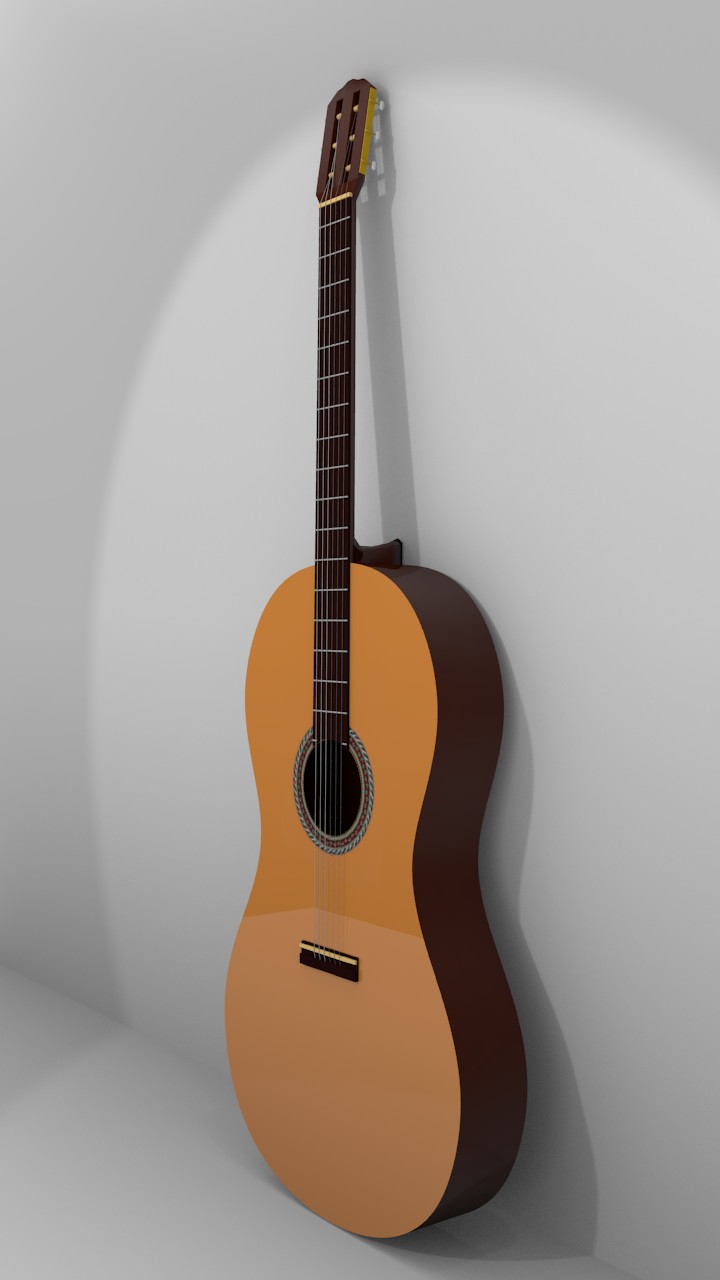 Classical Guitar (low Polly) preview image 1